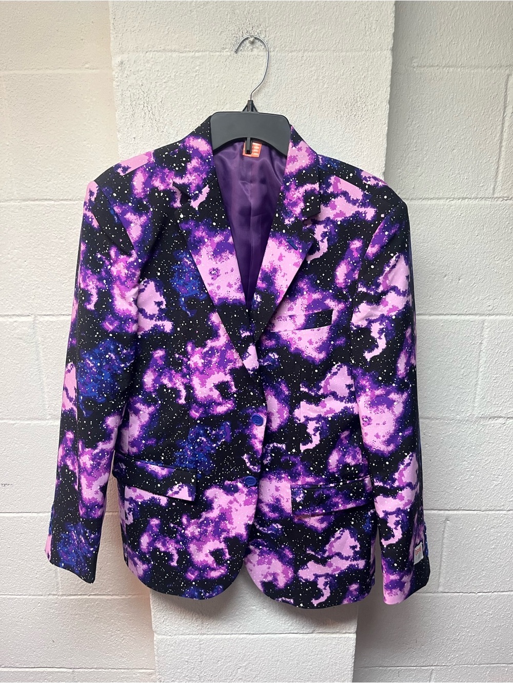 OppoSuits Purple Galaxy Print Blazer